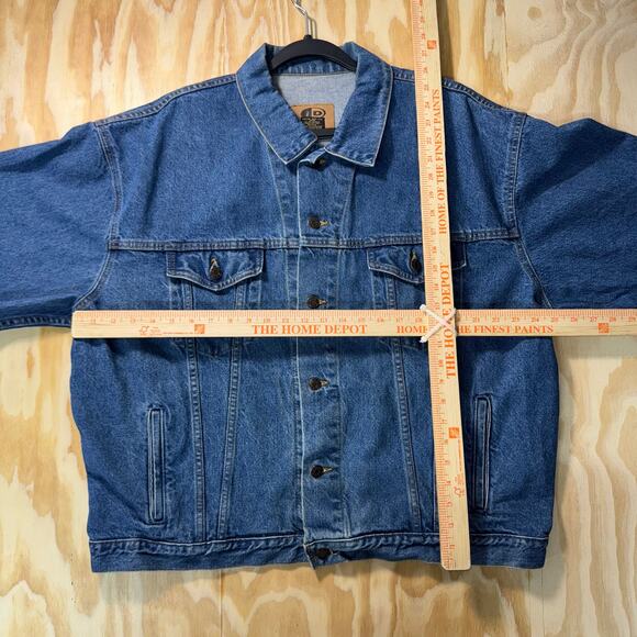 Vintage Y2K denim trucker jacket 1990s flag eagle 90s jacket - Picture 4 of 4